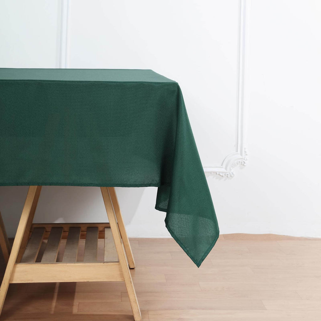 Polyester Square 54"x54" Tablecloth Hunter Emerald Green - Wrinkle-Resistant & Durable Table Cover