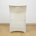 Stretch Spandex Chair Cover Ivory for Lifetime Folding Chairs - Wrinkle Resistant Snug Fit Slipcover with Foot Pockets