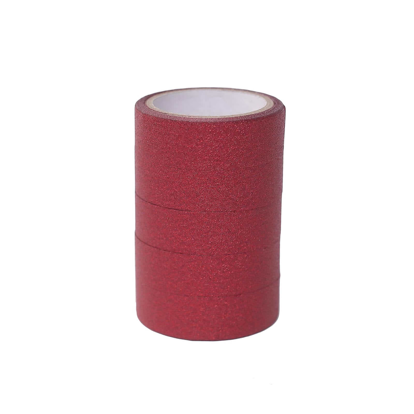 5 Pack 0.5"x5 Yards Burgundy Washi DIY Craft Glitter Tape