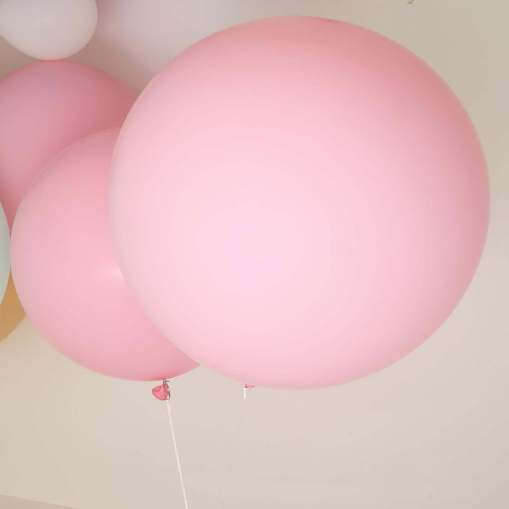 2 Pack 32" Large Matte Pastel Blush Helium or Air Latex Balloons