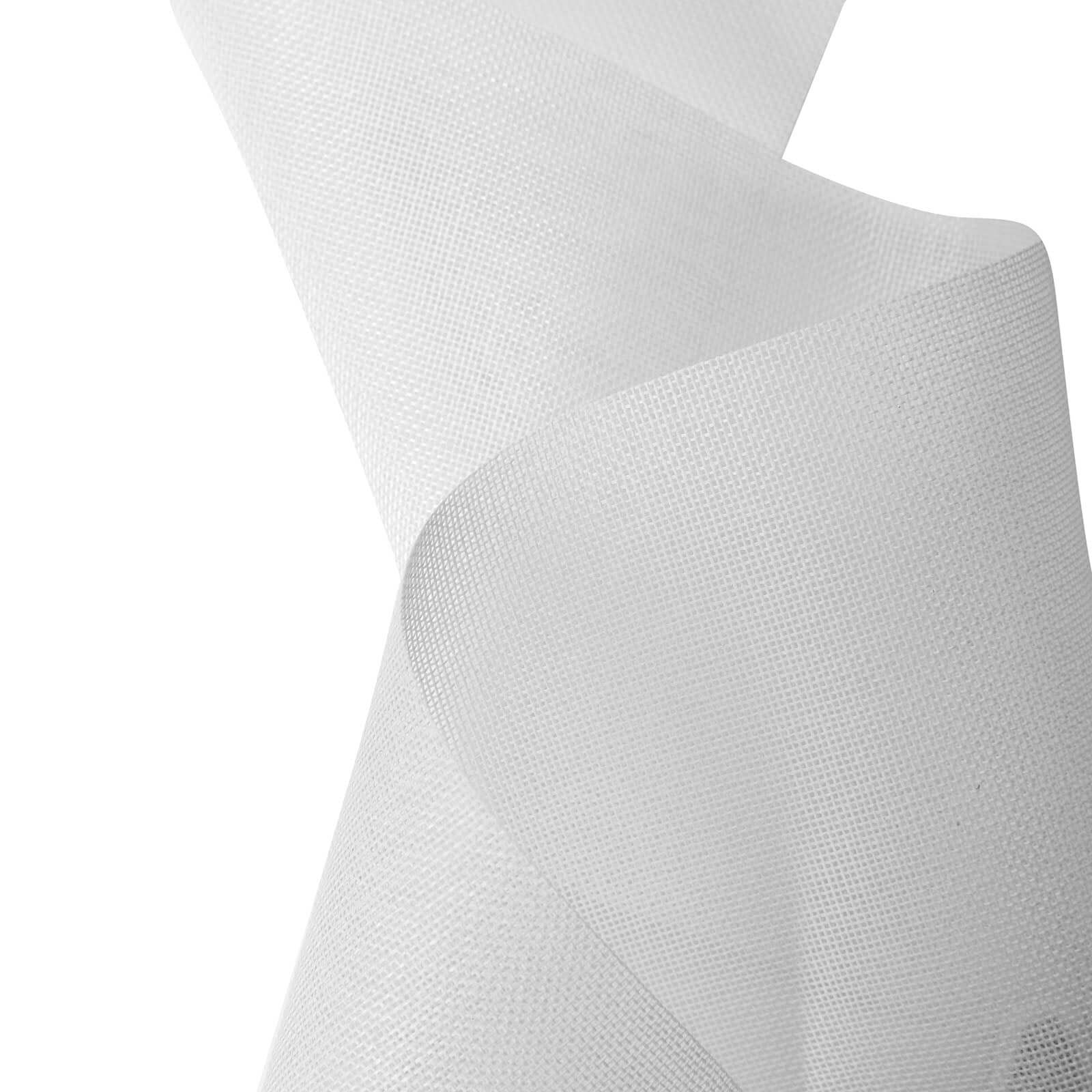 6"x10 Yards White Polyester Burlap Fabric Roll
