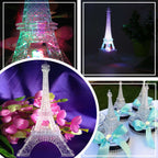 LED Centerpiece Eiffel Tower Design Color Changing - Light Up Night Party Decor 10"