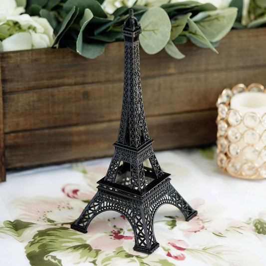 Eiffel Tower Table Centerpiece Metal Black - Stylish Decorative Cake Topper for Parties & Gatherings 10" - NestOCart