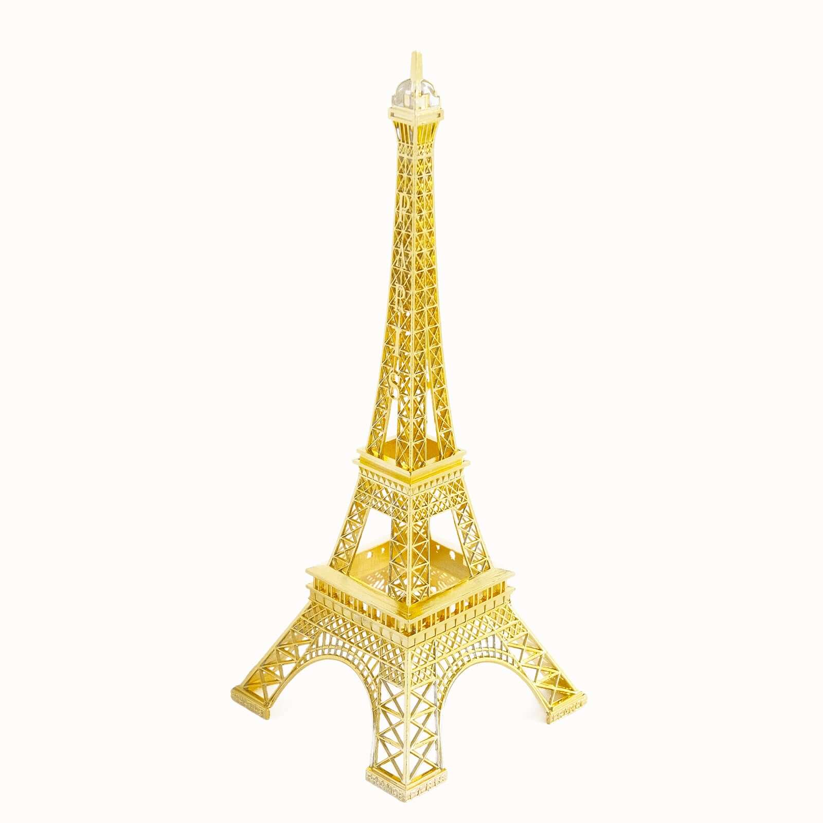 Eiffel Tower Table Centerpiece Metal Gold - Stylish Decorative Cake Topper for Parties & Gatherings 10" - NestOCart