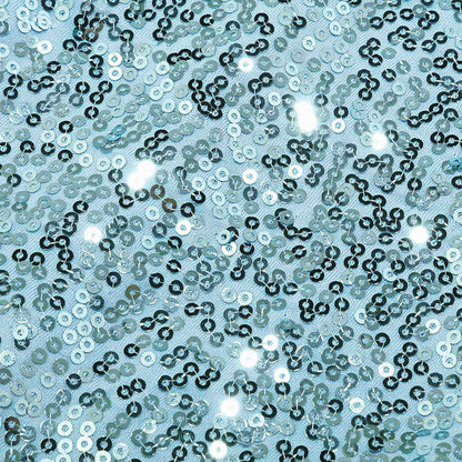 5 Pack Sequin Spandex Chair Sashes Light Blue - Stretch Chair Bands 6"x15"