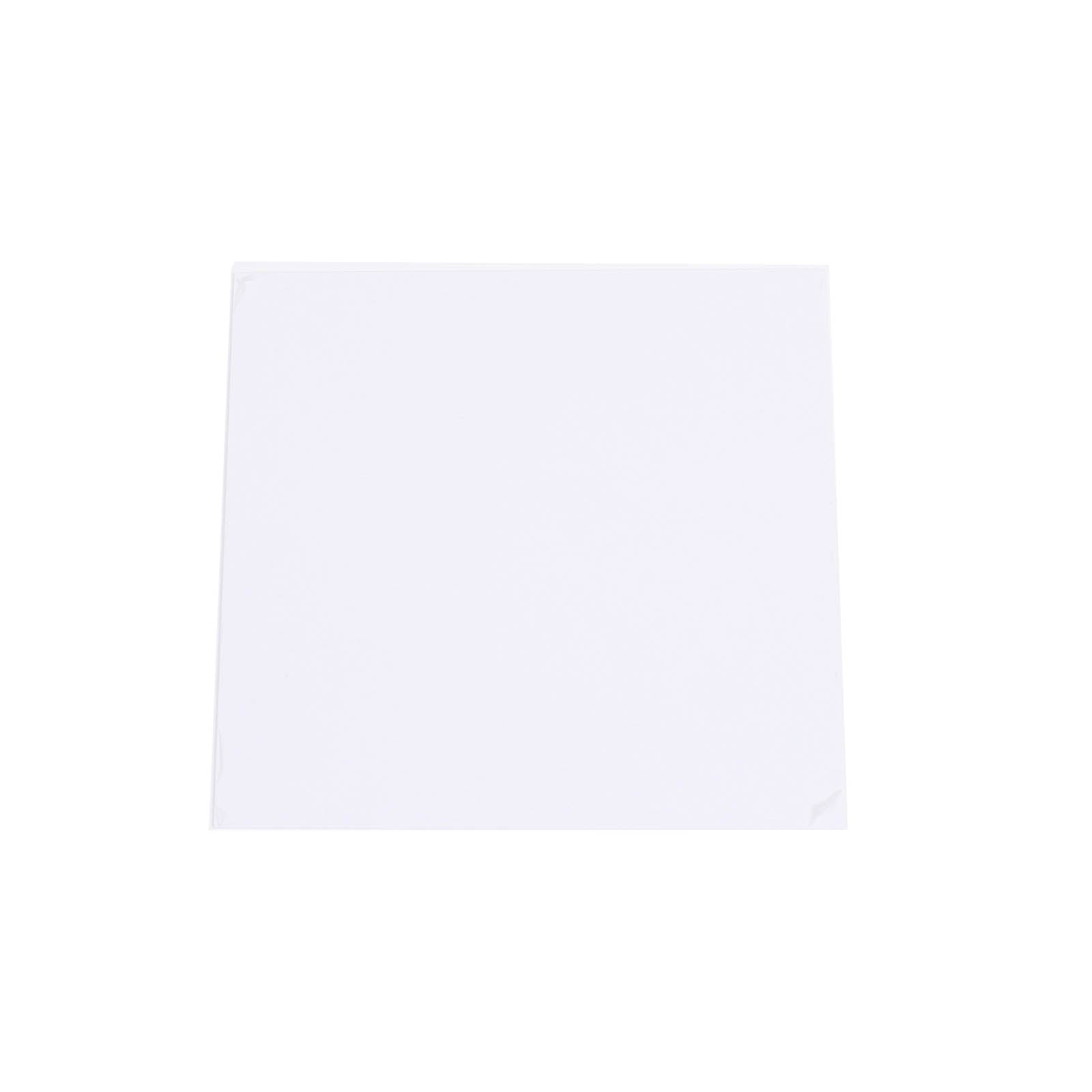 2-Pack Acrylic Plexiglass Sheets Top Plates White Square - Protective Film Coating 11" 3mm Thick