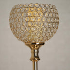 Acrylic Votive Candle Holder Crystal Goblet Design Gold - Table Centerpiece for Weddings 37"
