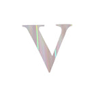 4 Pack 5" Iridescent Alphabet Stickers Banner, Customizable Stick on Letters - V