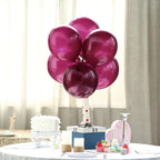 25 Pack 12" Shiny Pearl Eggplant Latex Helium or Air Balloons