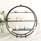 3-Tier Metal Round Cupcake Stand Matte Black - Stylish Dessert Holder Appetizer Display for Modern Weddings Dessert Buffets & Celebrations 21"