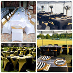 Premium Spandex Chair Cover with Foot Pockets for Folding Chairs Black - Stretch Fitted 220GSM Fabric