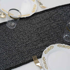 Sequin 12"x108" Table Runner Black - Glittering Design