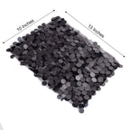 5 Pack Big Payette Sequin 13"x10" Chair Sash Bands Black - Stylish Glittering Decor for Weddings & Gatherings