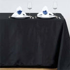 Polyester 54"x96" Rectangle Tablecloth Black - Wrinkle-Resistant & Easy-to-Care Table Cover