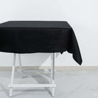100% Cotton 54"x54" Square Tablecloth Black Linen - Soft & Breathable Fabric Table Cover
