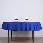 Polyester 90" Round Tablecloth Royal Blue - Stain & Wrinkle-Resistant Table Cover