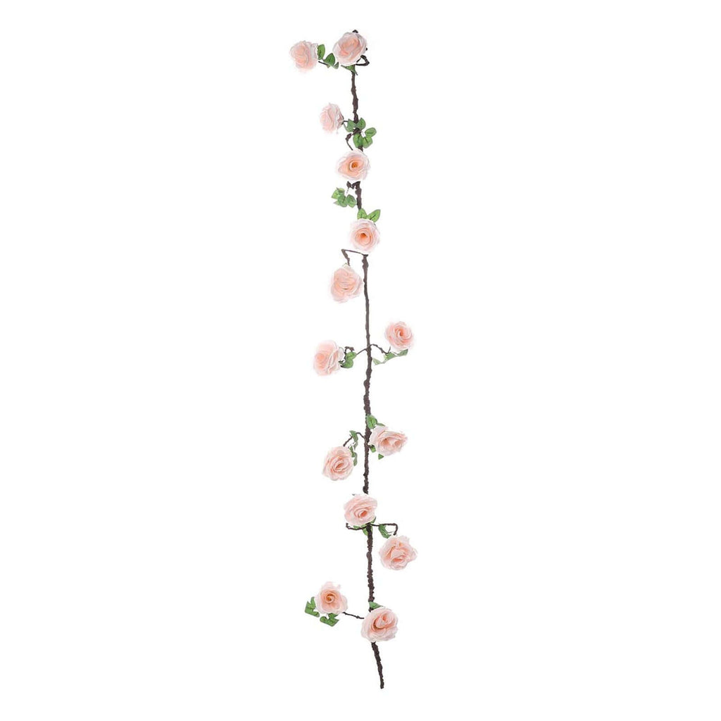 6ft Blush Artificial Silk Rose Hanging Flower Garland Vine
