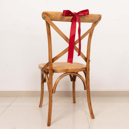 50 Yards 1.5" Burgundy Single Face Decorative Satin Ribbon