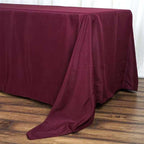 Polyester 72"x120" Rectangle Tablecloth Burgundy - Durable and Stylish Table Cover