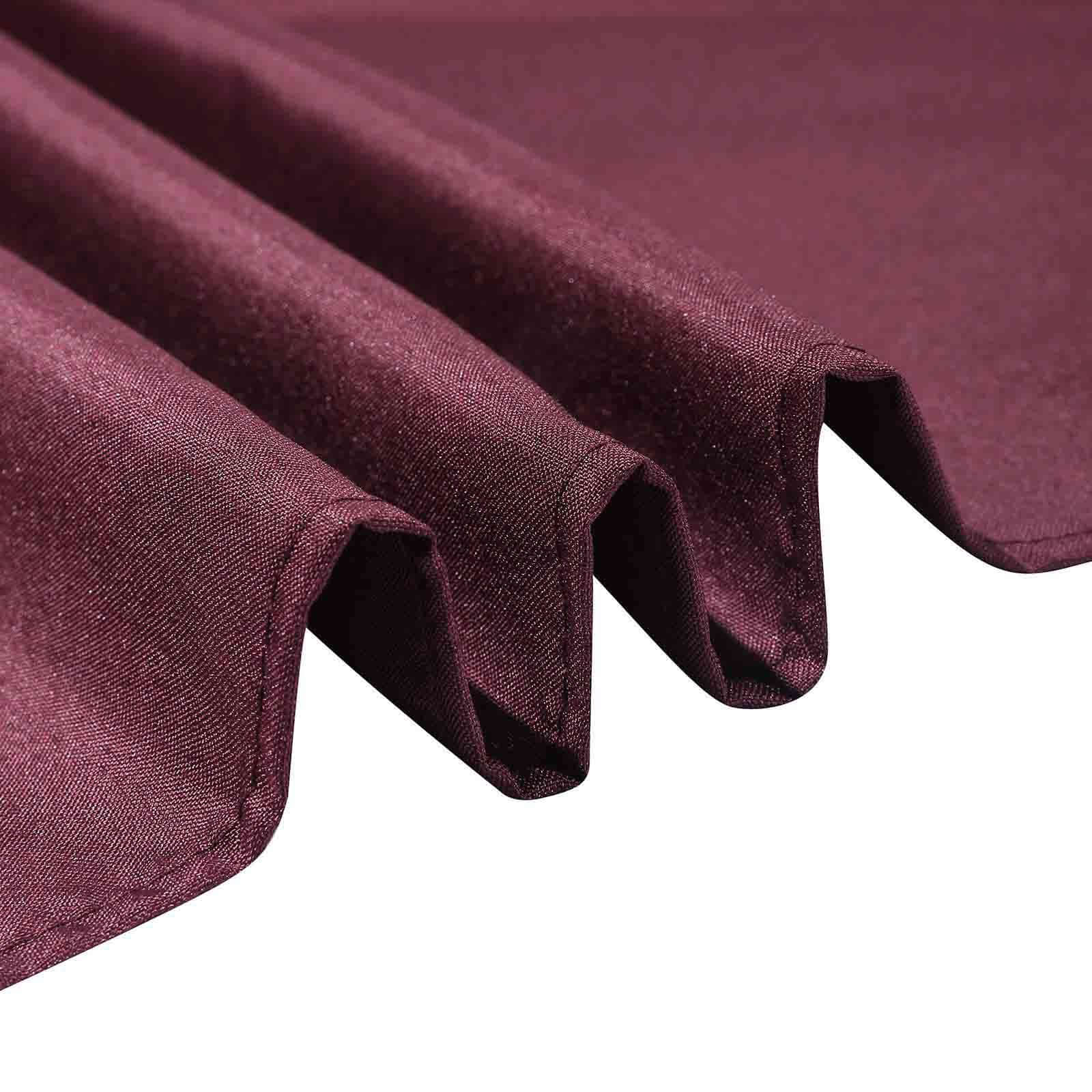 Polyester Square 90"x90" Tablecloth Burgundy - Wrinkle-Resistant & Durable Table Cover