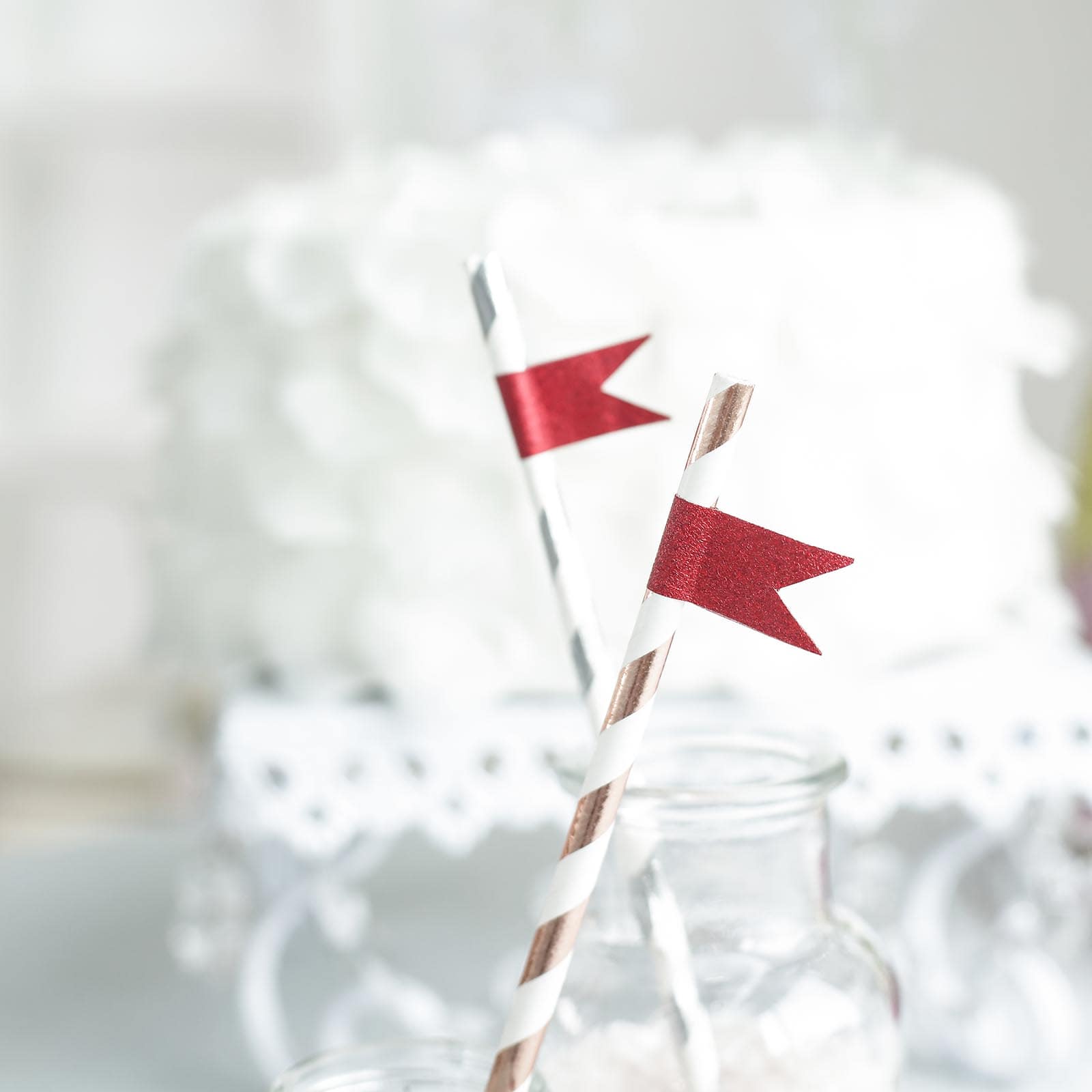 5 Pack 0.5"x5 Yards Burgundy Washi DIY Craft Glitter Tape