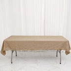 Faux Burlap Jute 54"x96" Rectangle Tablecloth Natural - Rustic Event Table Linen