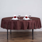 Polyester 70" Round Tablecloth Chocolate - Durable & Wrinkle-Resistant Table Cover
