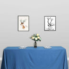 Polyester 90"x132" Rectangle Tablecloth Dark Denim Blue - Seamless Faux Denim Design for Classy Celebrations