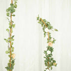 Set of 2 Gold Metal Curved Top Balloon Flower Backdrop Stands, Wedding Arch Frames - 6ft, 8ft