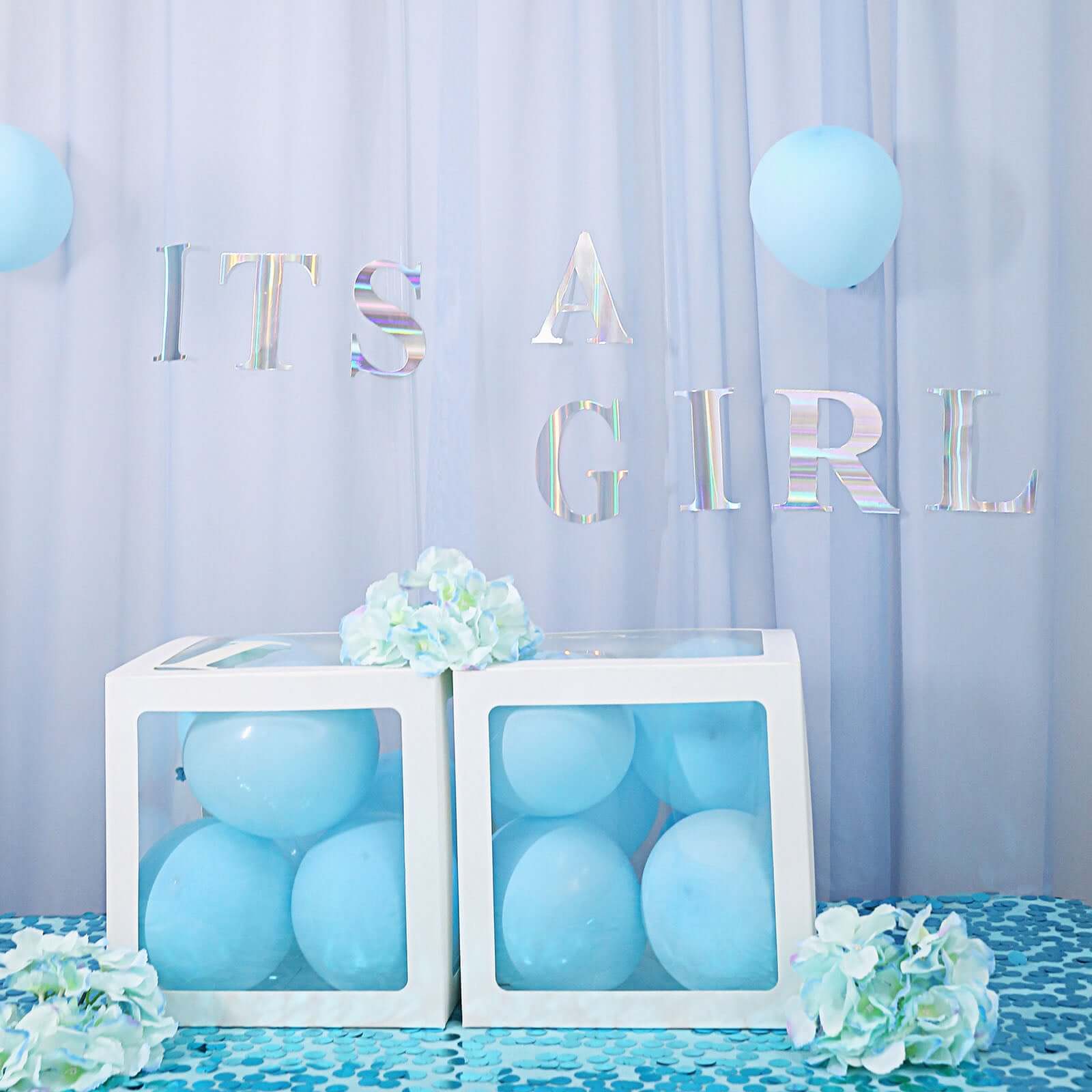 4 Pack 5" Iridescent Alphabet Stickers Banner, Customizable Stick on Letters - H