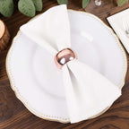 4 Pack Shiny Metallic Blush Acrylic Napkin Rings