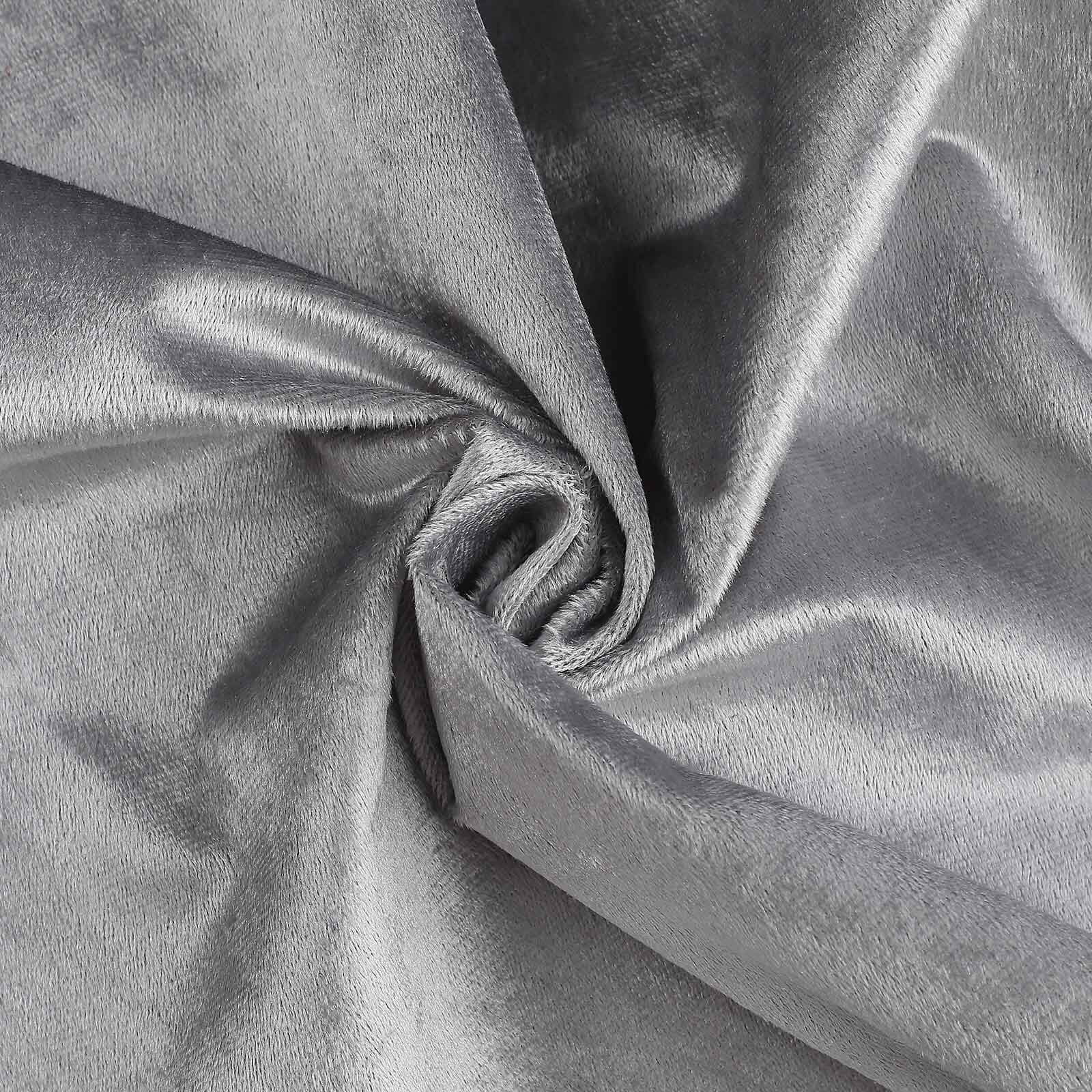 Premium Velvet 60"x102" Rectangle Tablecloth Silver - Reusable & Soft Table Cover