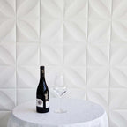 10 Pack 52 Sq ft 3D White Foam Self Adhesive Wall Panels - Diamond Design