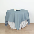Polyester 54"x54" Table Overlay Square Tablecloth Dusty Blue - Wrinkle-Resistant & Durable Table Cover