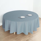 Polyester 108" Round Tablecloth Dusty Blue - Wrinkle-Resistant Table Cover