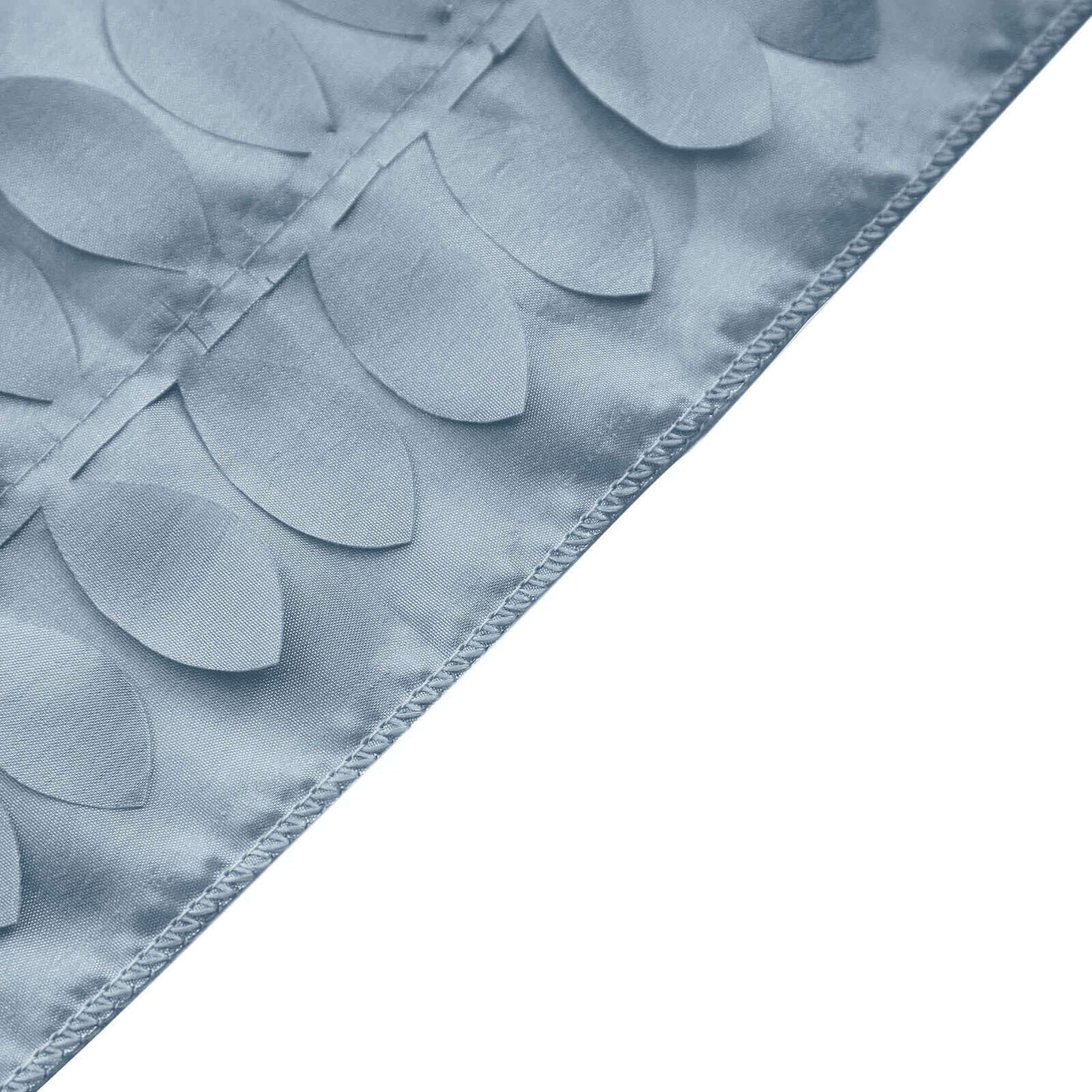 Taffeta Fabric 12"x108" Table Runner Dusty Blue - 3D Leaf Petal Design