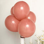 25 Pack 12" Matte Pastel Dusty Rose Helium Air Latex Party Balloons