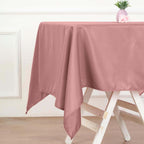 Polyester 54"x54" Table Overlay Square Tablecloth Dusty Rose - Wrinkle-Resistant & Durable Table Cover