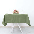 Polyester Square 54"x54" Tablecloth Dusty Sage Green - Wrinkle-Resistant & Durable Table Cover