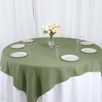 Polyester 70"x70" Table Overlay Square Tablecloth Dusty Sage Green - Wrinkle-Resistant & Durable Table Cover