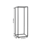 2-Pack Wedding Flower Stand Black Metal Geometric Column Frame Rectangular - Versatile Floral Pedestal for Sophisticated Arrangements 32"