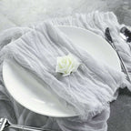 5 Pack Gauze Cheesecloth 24"x19" Napkins Silver Reusable Dinner Napkins