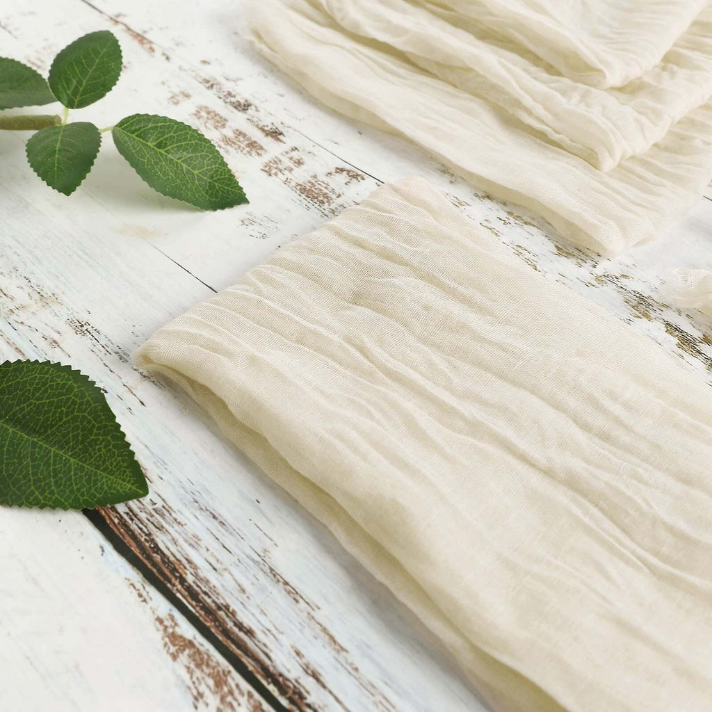 5 Pack Gauze Cheesecloth 24"x19" Napkins Cream Reusable Dinner Napkins