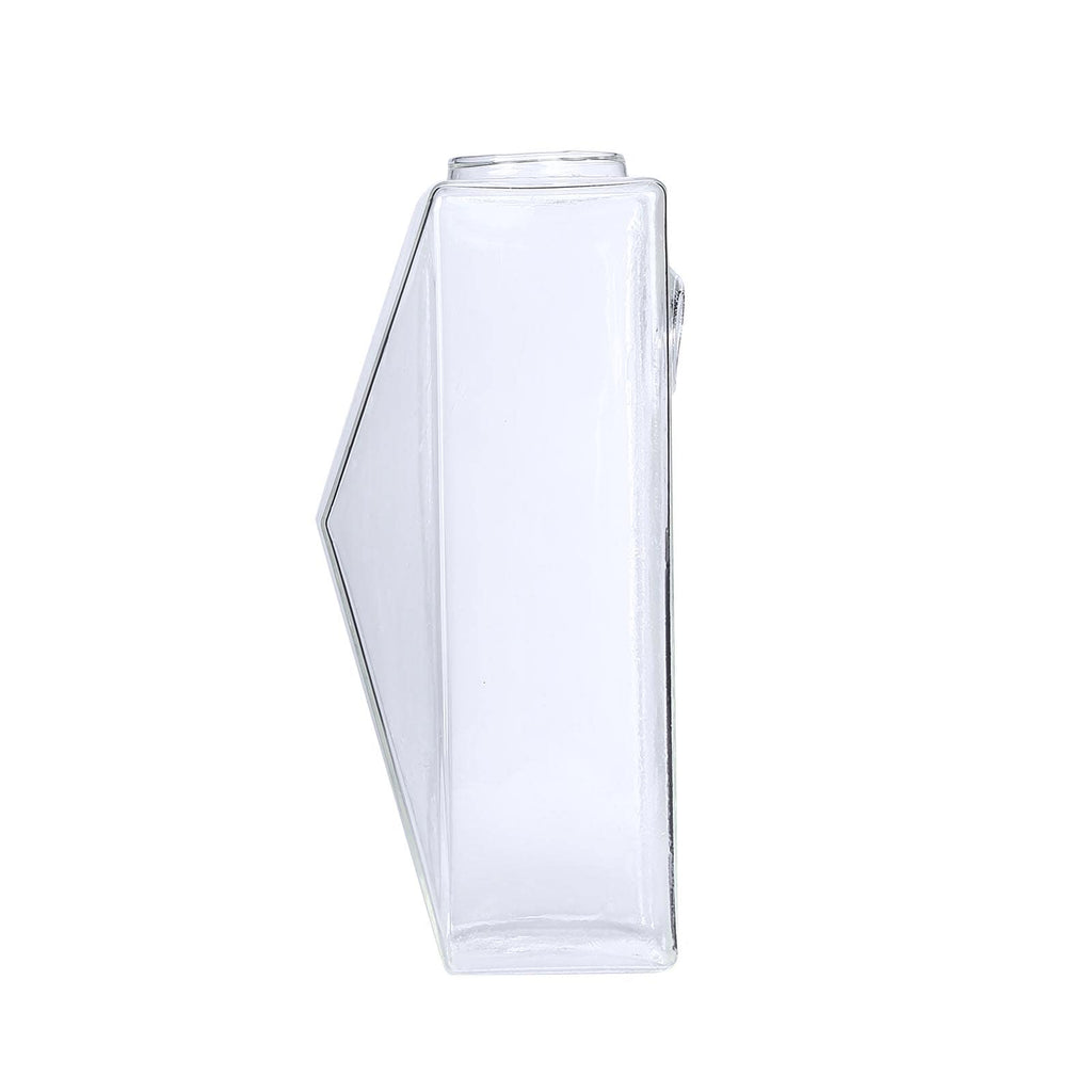 3-Pack Glass Wall Vase Hanging Trapezoid Design Indoor Planters - Modern Wall Mounted Terrariums for Living Spaces