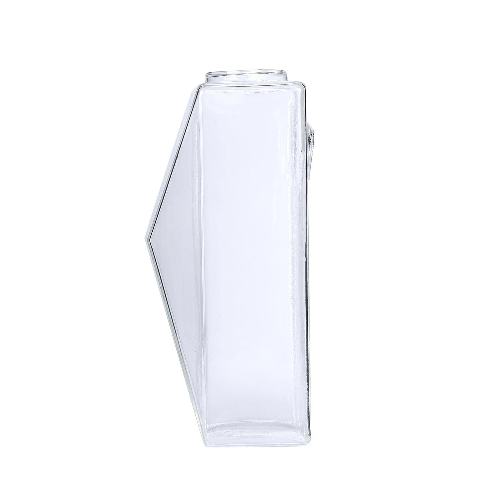 3-Pack Glass Wall Vase Hanging Trapezoid Design Indoor Planters - Modern Wall Mounted Terrariums for Living Spaces