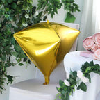 3 Pack 16" Shiny Gold 4D Diamond Self-Sealing Reusable Foil Balloon