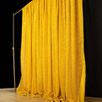 20ftx10ft Gold Metallic Shimmer Tinsel Event Curtain Drapes, Backdrop Event Panel