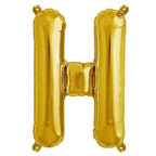 13" Matte Gold Letter and Number Balloons, Mylar Foil Balloons