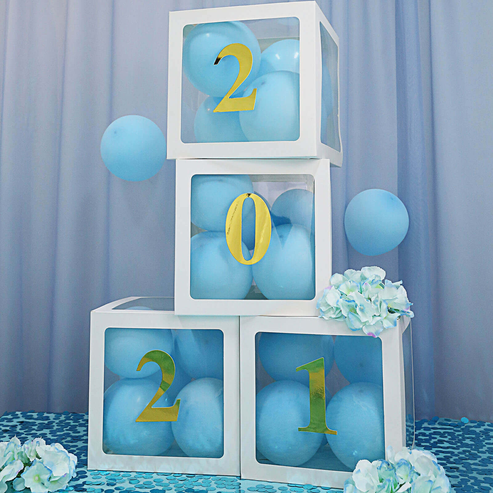 4-Pack Stickers Banner Custom 0-9 Number "4" Design Gold - Milestone Age and Date Stick-On Numbers 5"