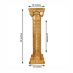 4 Pack Gold Crafted Venetian Inspired Pedestal Stand Plant Pillar - 40" Tall PVC